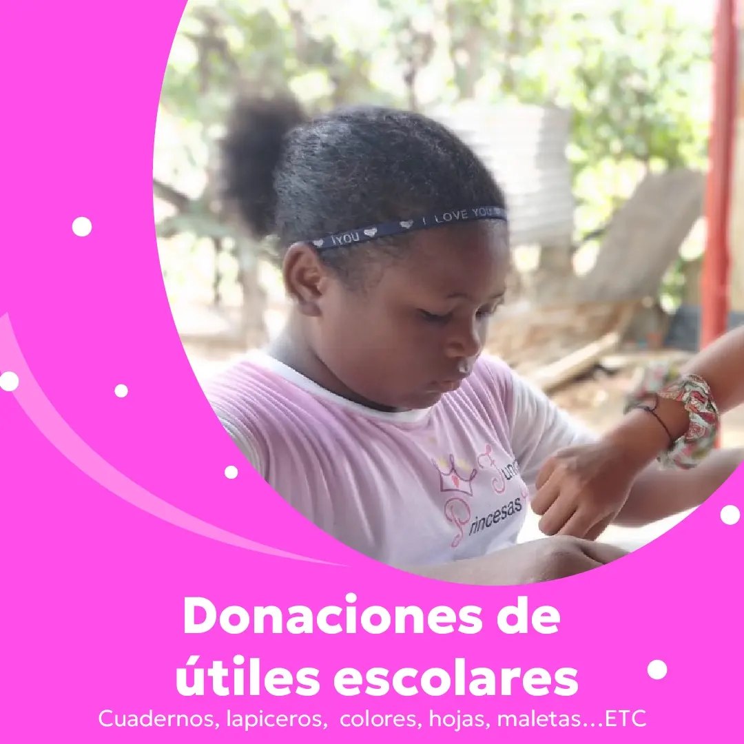 Niña participando en una actividad de la fundación